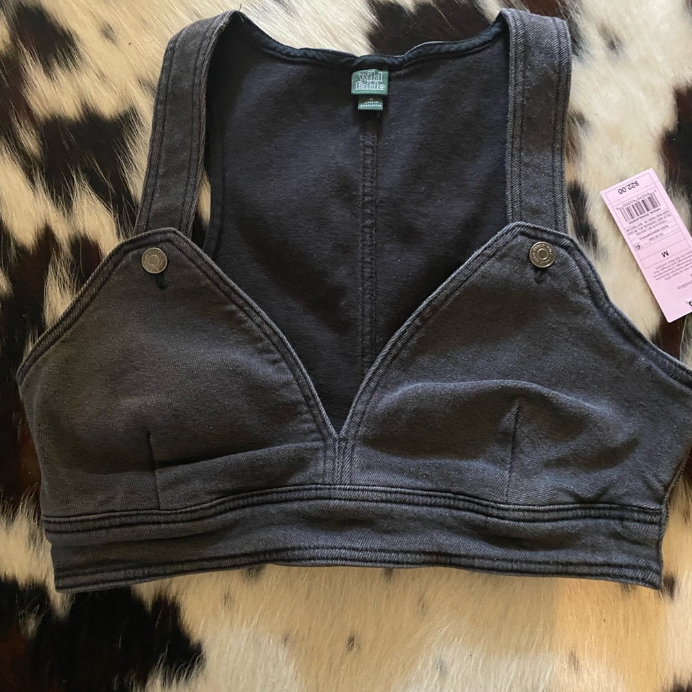 Wild Fable Charcoal Crop Top